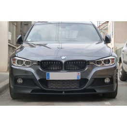 BMW 3 F30 F31 2011-2018 Sedan Touring priekinio bamperio spoileris juodas blizgus